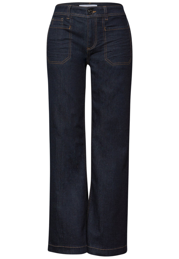 Street One 'Rinsed Wide Leg Jeans' A379520-17237